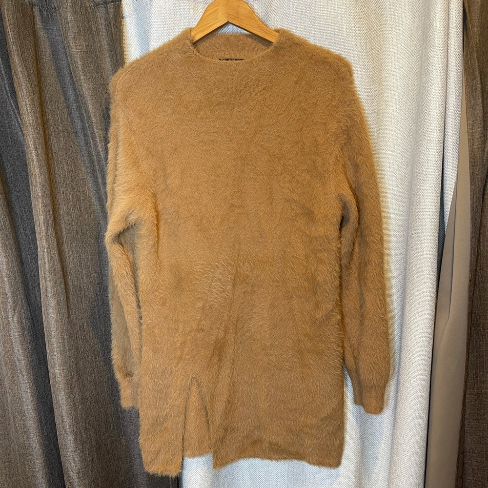 Tan color sweater dress in size small only used once